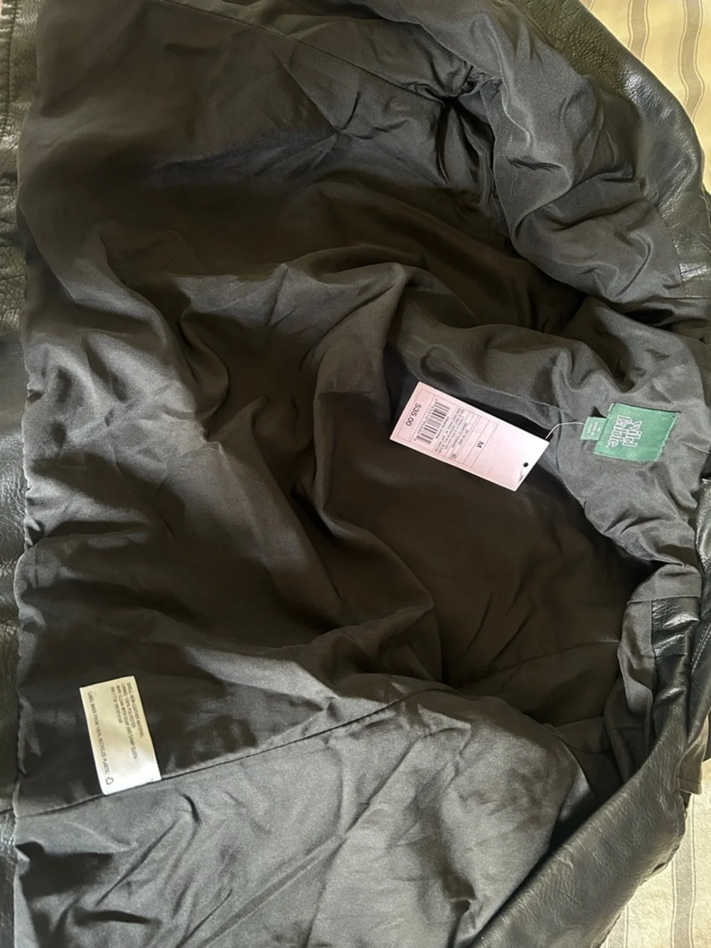 NWT Wild Fable Black Vegan Leather Motorcycle Rider Biker Jacket Women’s M - Picture 8 of 10